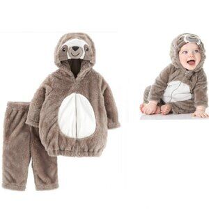NWT Carter's Halloween Plush Sloth 2pc Costume